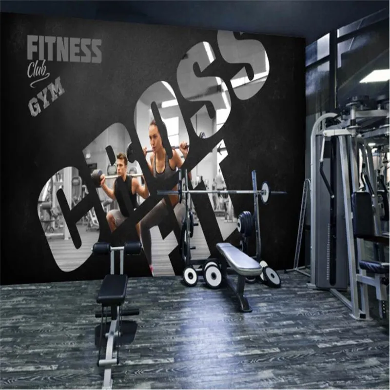 DIY индивидуальные 3D фото обои s современный тренажерный зал индустриальный стиль