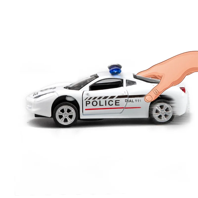 1:32 полицейская модель автомобиля под давлением из сплава игрушки с тяговым