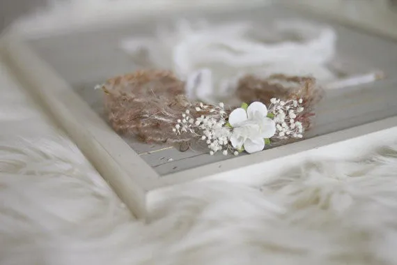 

Новинка головные повязки для малышей с цветами для девочек креативный художественный реквизит для фотосъемки новорожденных Детская повяз...