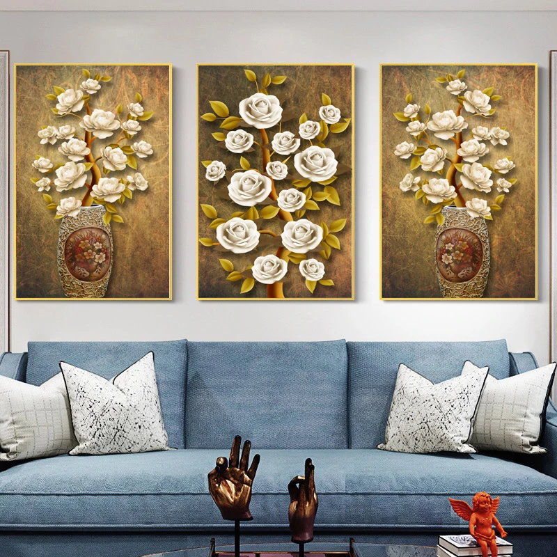 Настенный плакат в скандинавском стиле с изображением цветов и растений