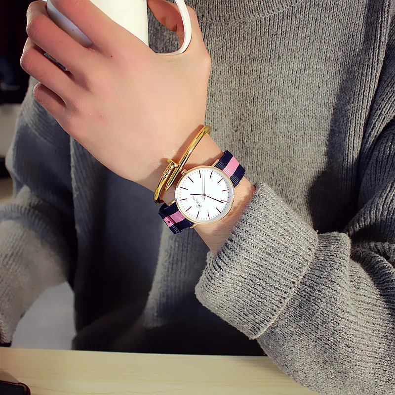 Montre homme, модные мужские часы, большой циферблат, цветной нейлоновый ремешок, кварцевые часы, мужские повседневные часы, мужские, Relogio Masculino# reloj