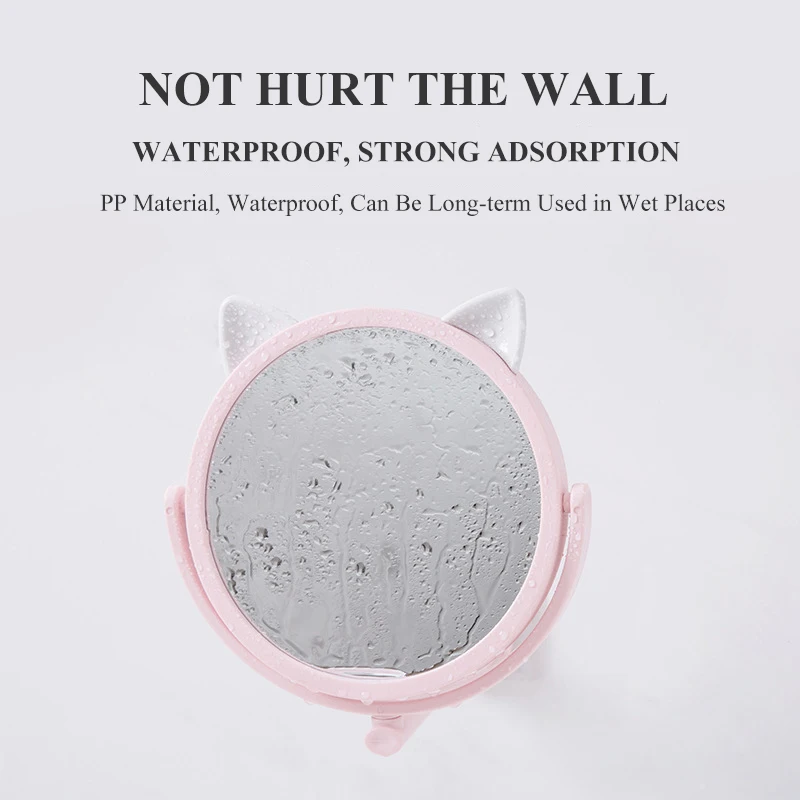 Зеркало для макияжа HD милые гибкие зеркала в виде головы кошки настенные