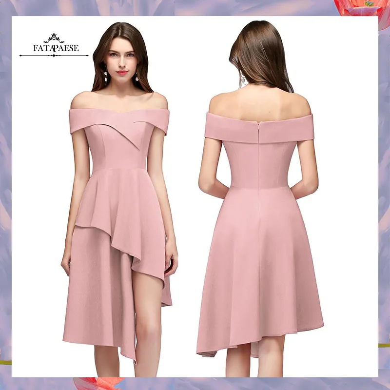 Летнее пляжное платье FATAPAESE для девушек праздничное с открытыми плечами одежда