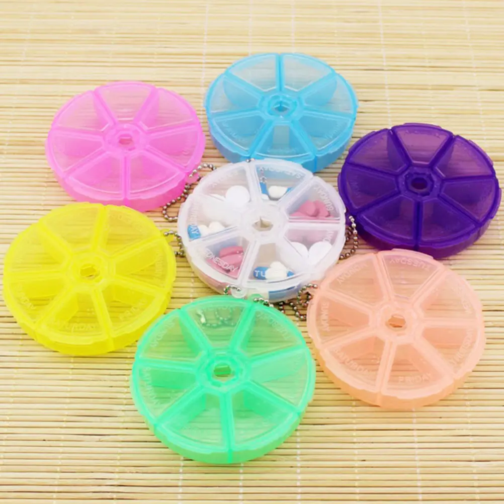 

7 Day Mini Weekly Tablet Pill Medicine Box Organizer Container Case Pill Box Splitters Travel pill container pill case