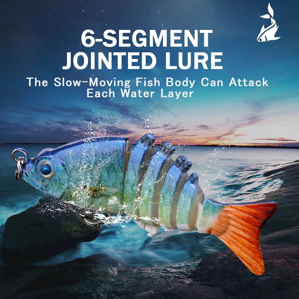 GOBASS мини кренкбейты Воблер для приманок на щуку рыболовные шарнирные 5 см 2 г