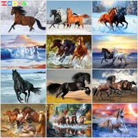 zooya diamond painting horse full square diamond embroidery animals picture 5d diy mosaic rhinestone home decoration gift jh056