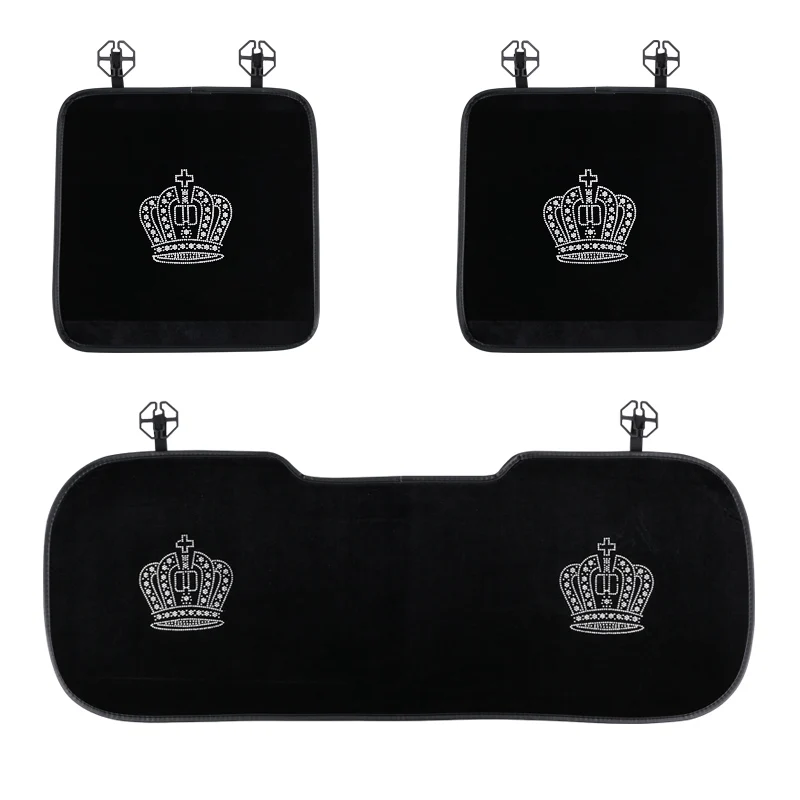 Зимние алмазные Плюшевые Универсальные чехлы для автомобильных сидений