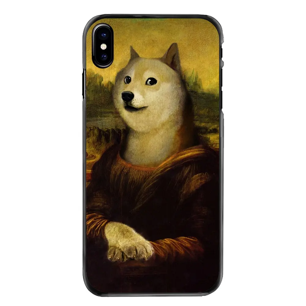 For iPhone 4 4S 5 5S 5C SE 6 6S 7 8 Plus X XR XS Max iPod Touch Happy Doge With It Kawaii Pattern Collage Hard Phone Cover |