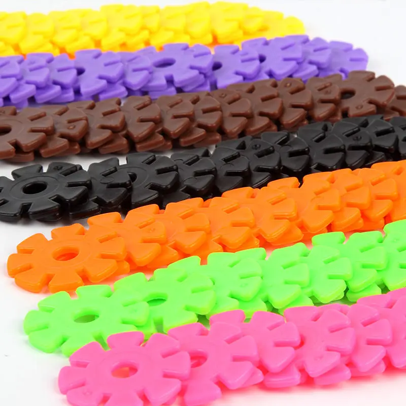 1200 шт. детей 3D головоломка пластикового Снежинка соединительные Блоки