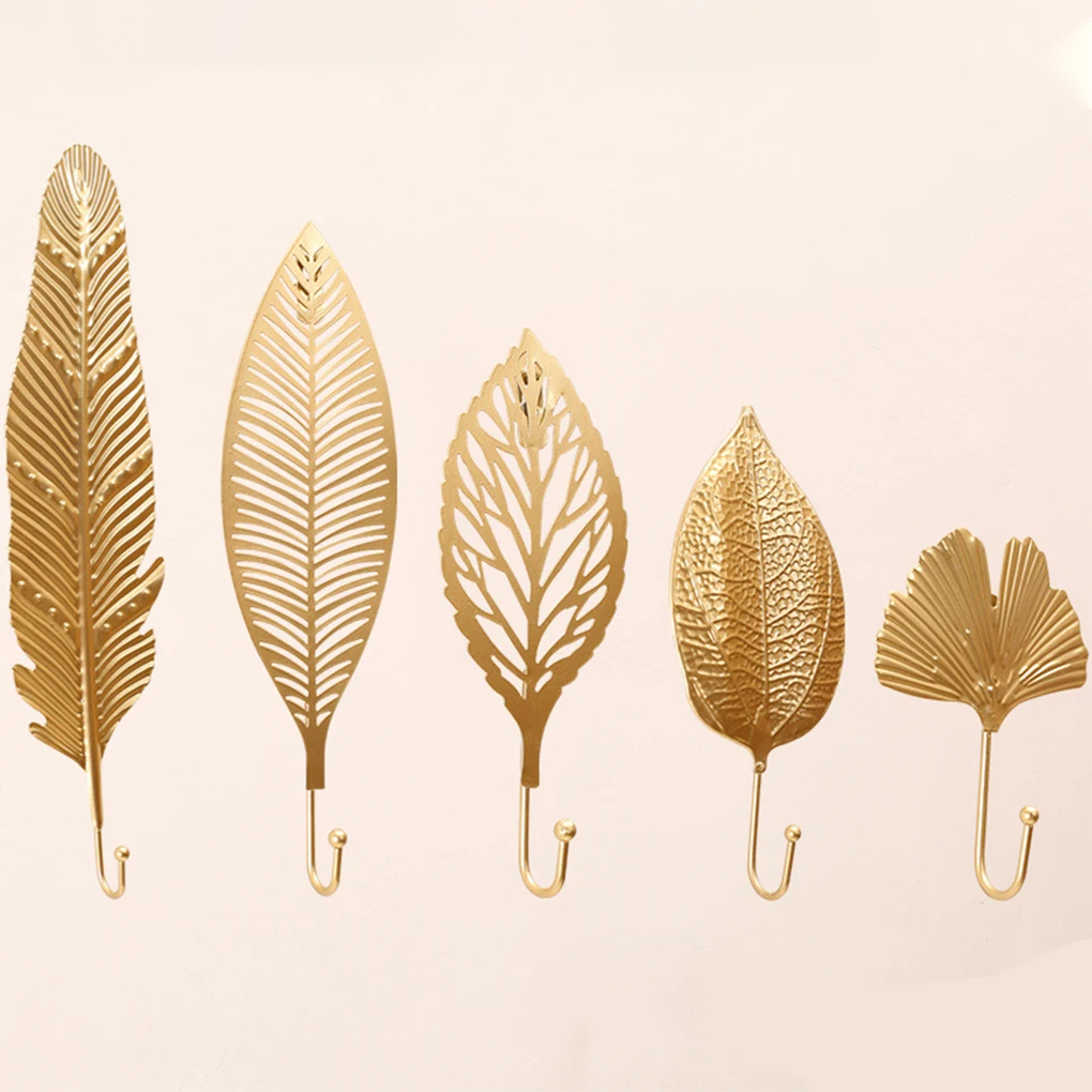 

Leaf Shape Hanging Hook Wall Storage Hook Iron Hanger For Home Decoration Creative Bag Hanging Wall Bedroom Decoration