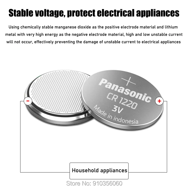 15 шт. 3 в CR1220 Panasonic литиевая батарея для монет автомобиля с дистанционным