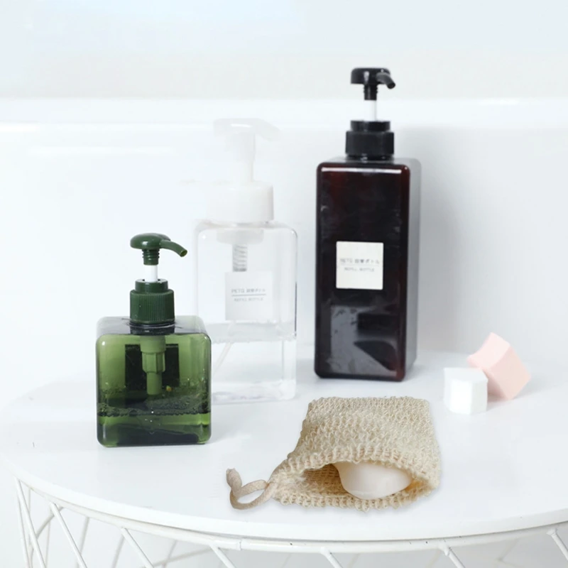 

Natural Cotton Linen Foaming Soap Bag Saver Net Mesh Massage Exfoliator Pouch Bathing Bubble Maker Cleaning Tool