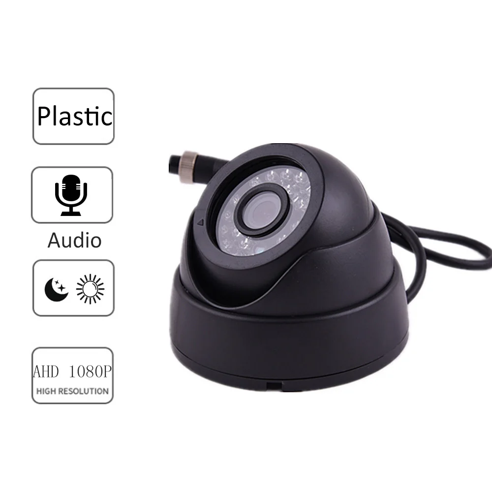 Купольная камера AHD 1080P с аудио микрофоном для автомобиля грузовика школьного