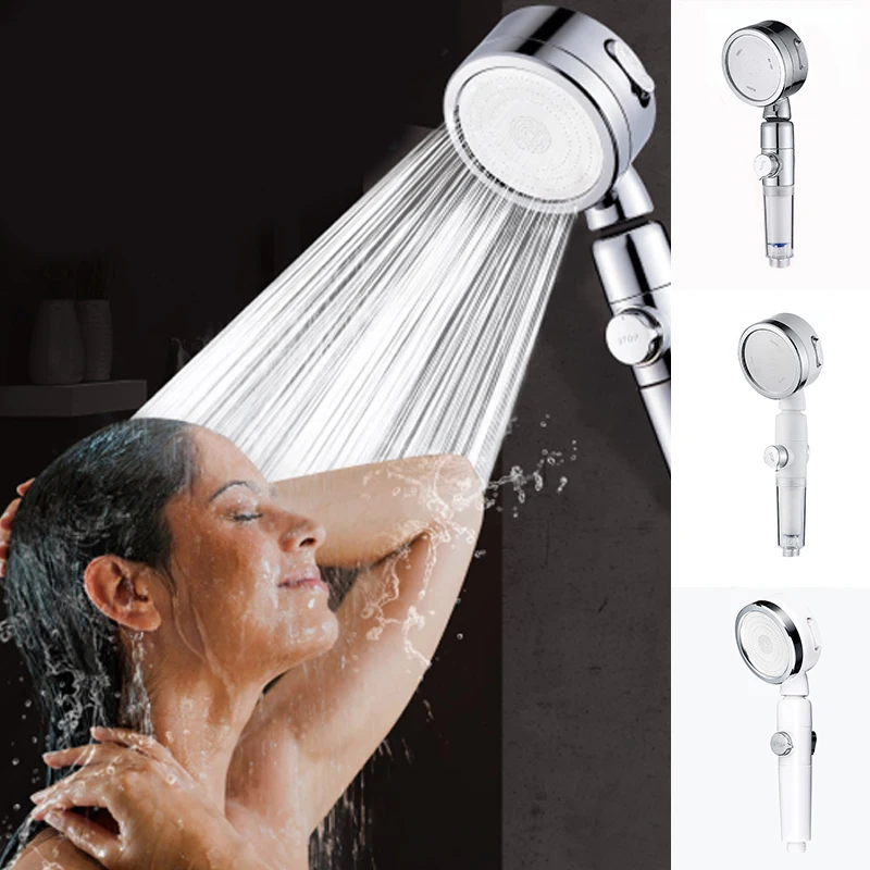 

Pressurized Shower Head High Pressure Water Saving Perforated Free Bracket Hose Adjustable Bathroom Accessories Shower Wholesale
