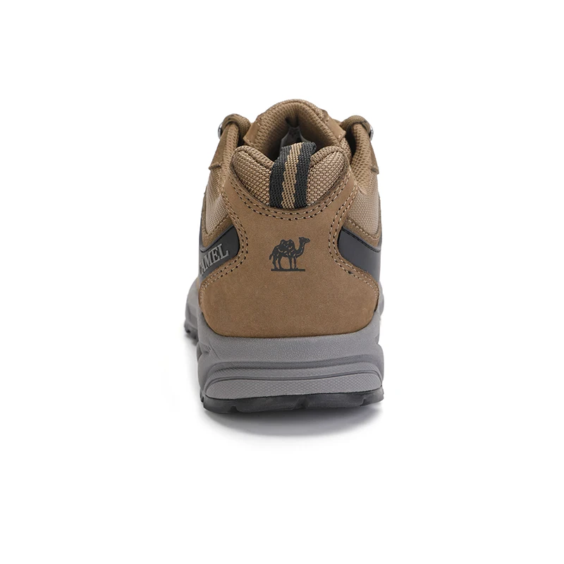 CAMEL Men Trekking Shoes Low Top Leather Hiking Shoes Male Durable Waterproof Anti-Slip Outdoor Mountain Climbing Walking Shoes