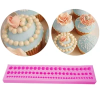 diy handmade silicone fondant mould pearl necklace cake decoration baking tools