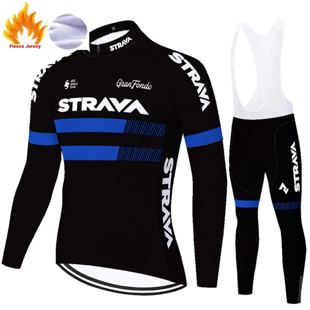 

Men Winter Fleece Thermal Long Sleeve Jacket Bib Pants Set Uniform Shirt Mtb Bike Cycling Jersey Outdoor Warm Bicycle Clothing