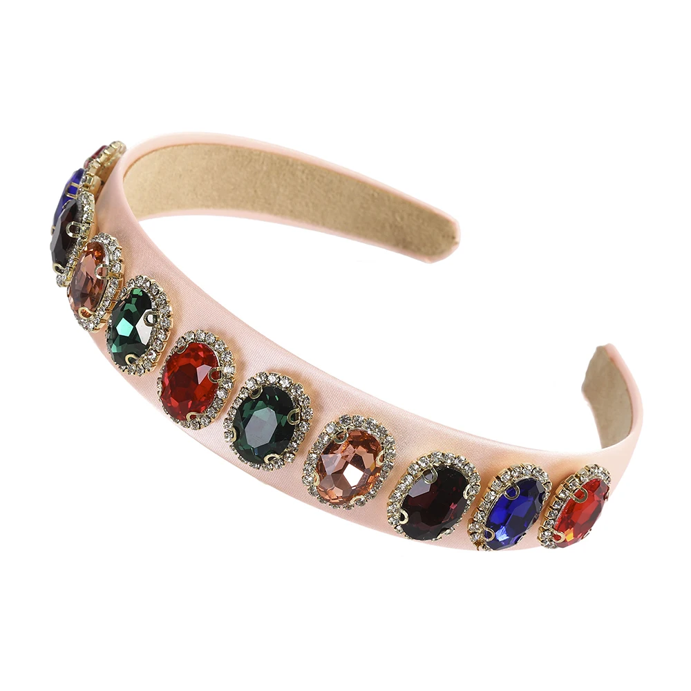 Женский ободок для волос AWAYTR винтажный разноцветный хрусталь с кристаллами в