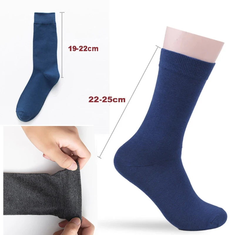 2022 New Brand Men's Socks Casual Gentleman High Quality Black Male Long Sock Business Party Dress Gift Cotton Sock Autumn Warm
