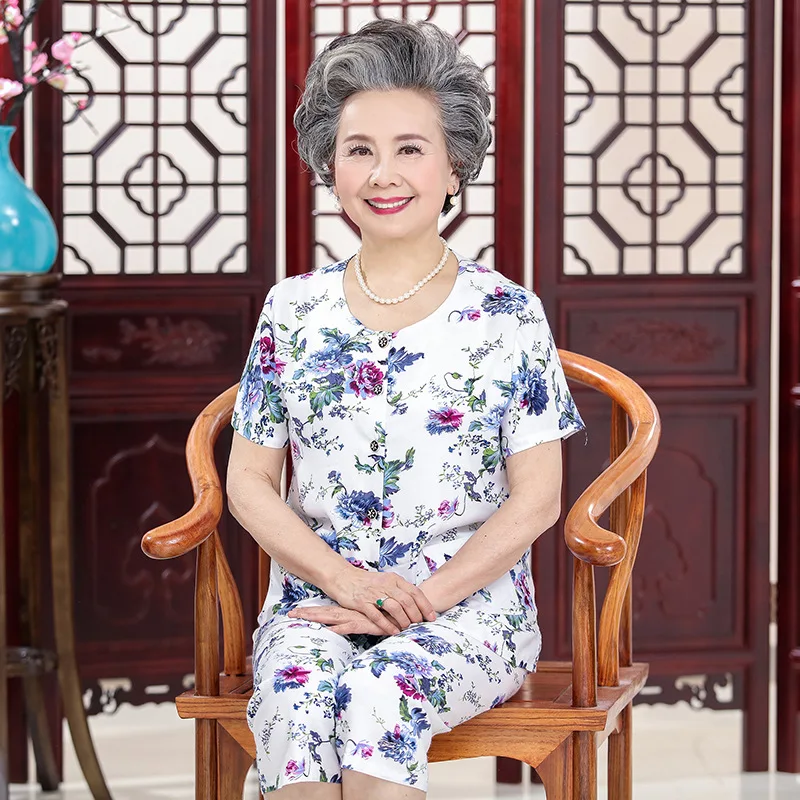 Летний повседневный комплект для мамы Kaguster из 2 предметов с цветочным принтом