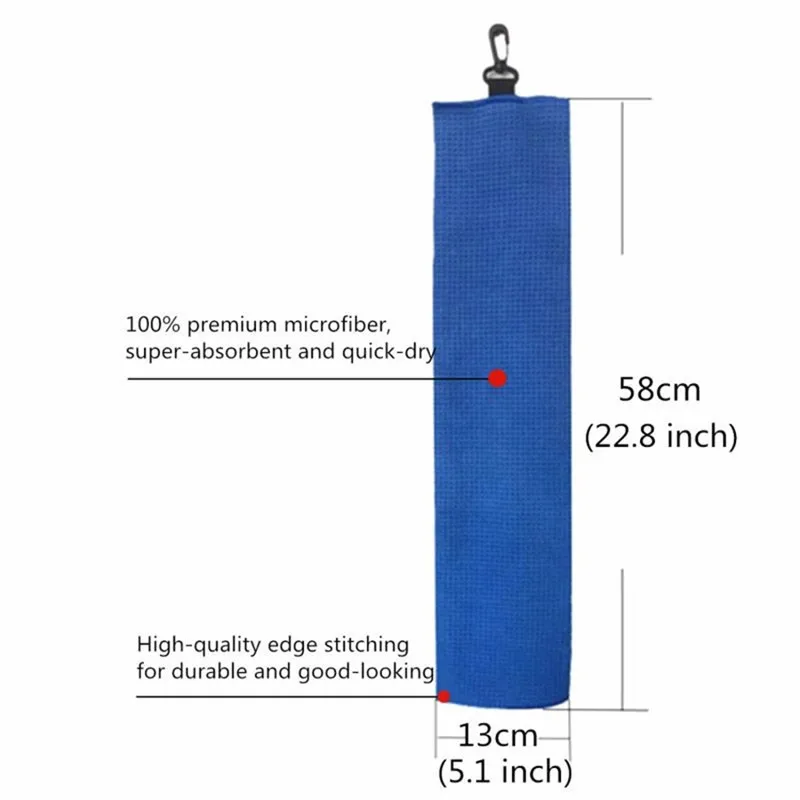 60X40cm вафельный Хлопковое полотенце гольф с одной главной балкой крючком для