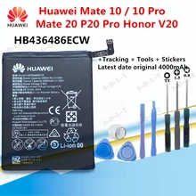 Huawei Mate 10 / 10 Pro Mate 20 P20 Pro Honor V20 Original Batteries Hua Wei Replacement Phone Battery HB436486ECW 3900mAh