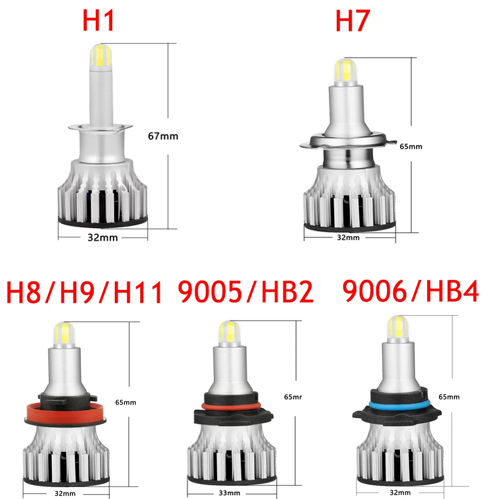 

H4 LED H7 LED Car CSP Headlights Bulbs 12000LM H1 H8 H9 H11 9005 HB3 9006 HB4 Headlamp 80W 3D 12v Fog Light 360 Degree Auto Lamp