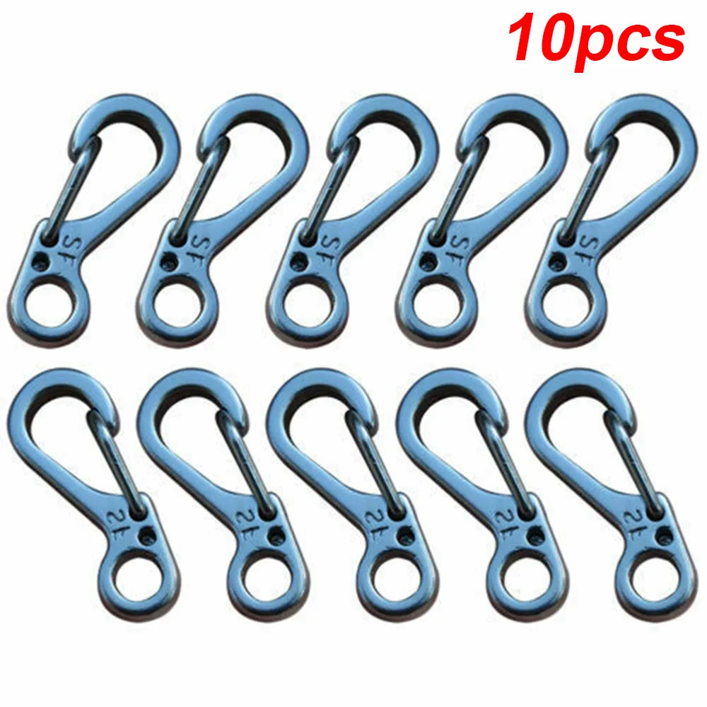 

10Pcs Climbing Hiking fishing Carabiner Spring Buckle Snap Clip Hook Keychain Keyring easy to install fast safe Carabiner