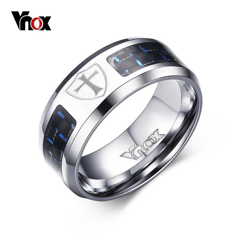 Vnox Для мужчин крест кольцо Нержавеющая сталь Кольца для ювелирные изделия с
