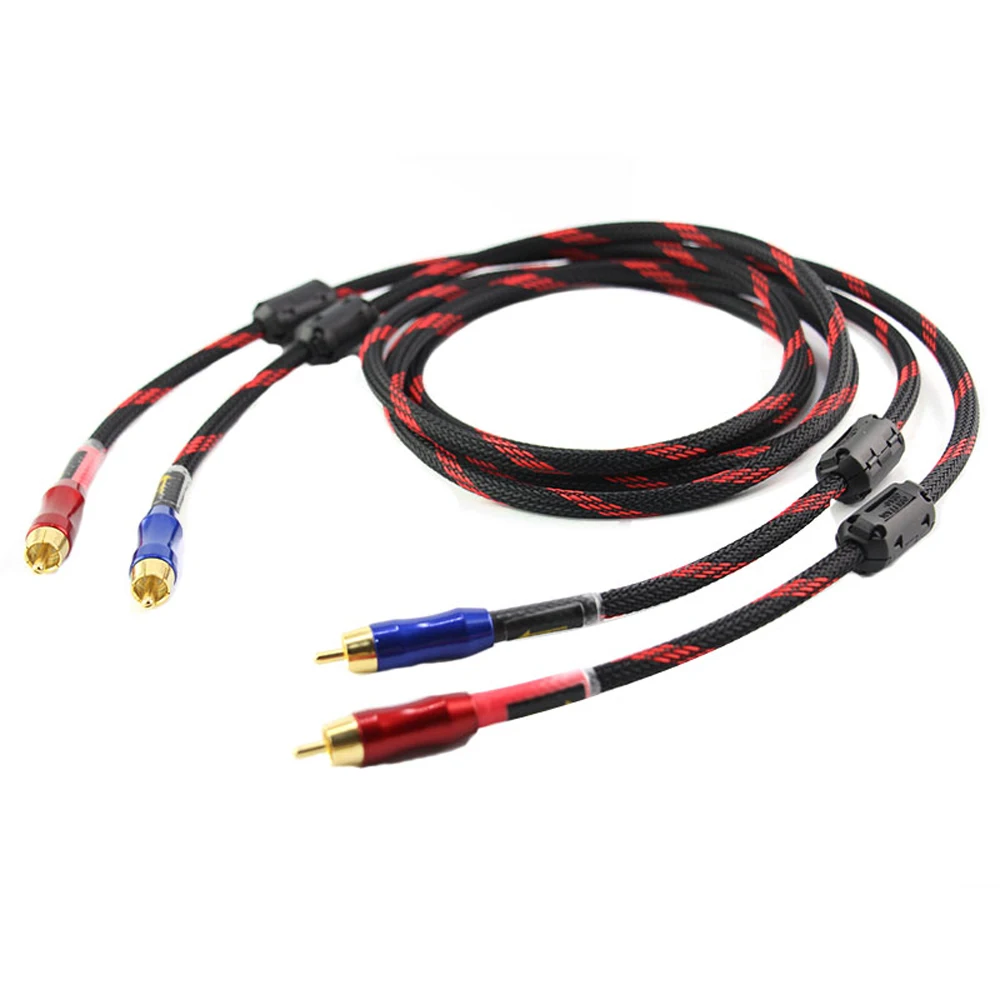 Пара OCC Чистая медь RCA к аудио кабель HIFI аудиокабель для CD/AMP | Электроника