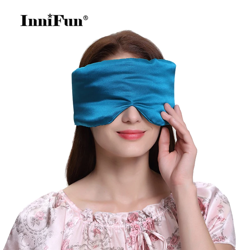 

100% Real Silk Sleep Mask Enlarge Plus Sleeping Mask For Travel Home Sleep Aid Health Comfort Enlarge Thickening Eye Cover Patch