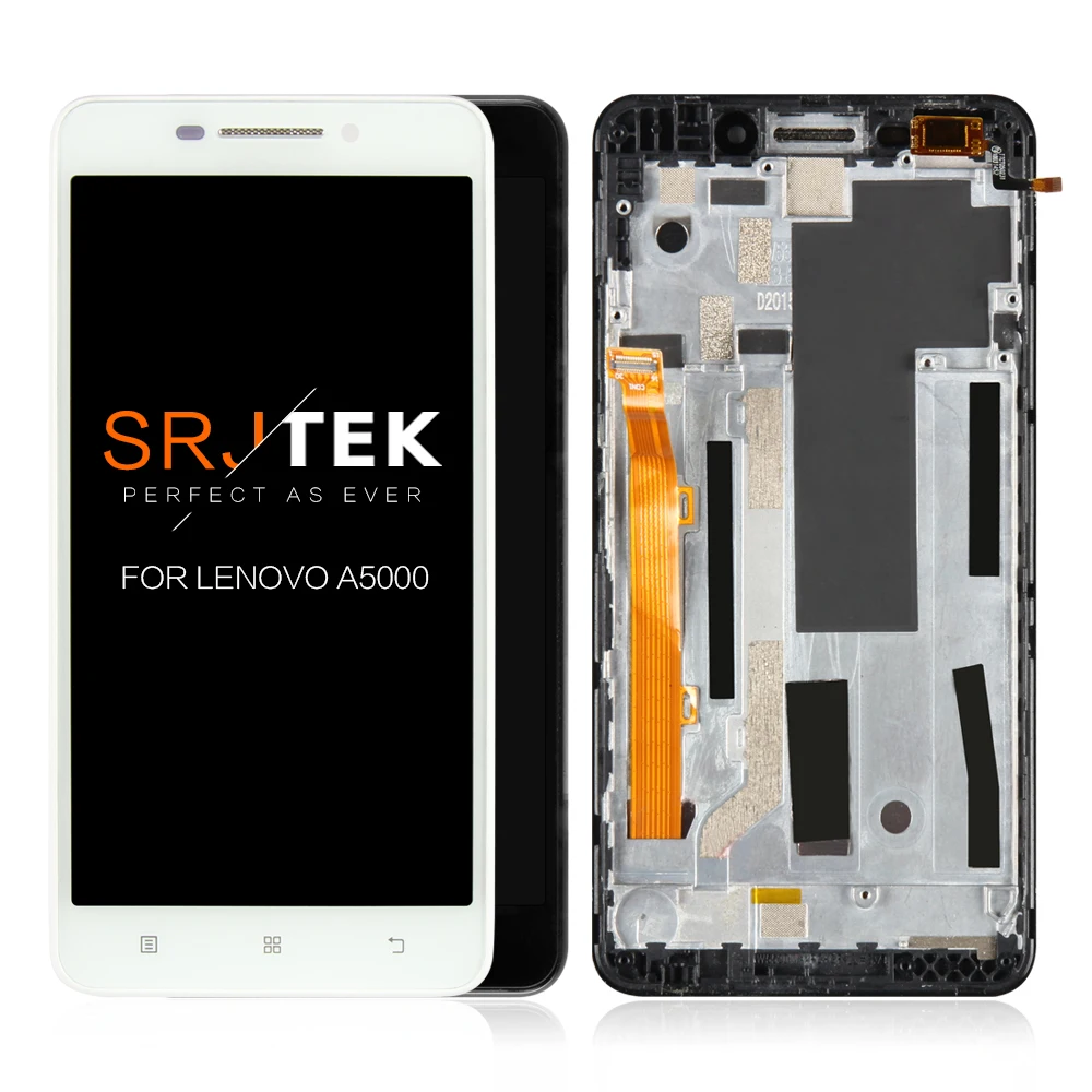 100% протестированный 5 &quotЖК дисплей для Lenovo A5000 сенсорный экран дигитайзер в сборе