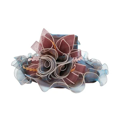 

2021 Summer Women Flower Gauze Sun Hats Large Brim Female Creative Bucket Hat Floral Mesh Headwear Cap Casquette