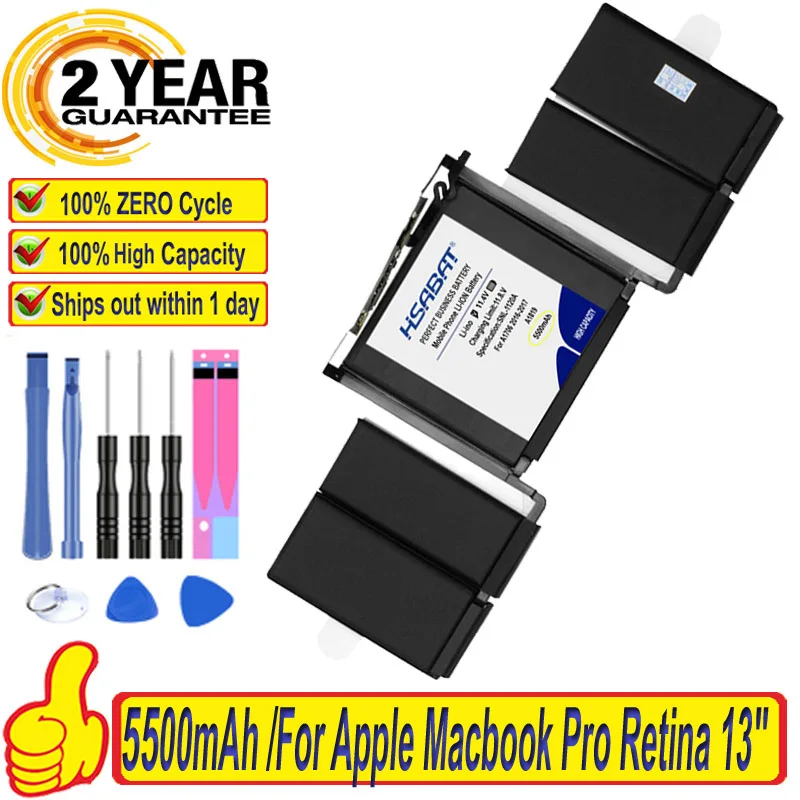 Топ бренд 100% новый 5500 мАч A1819 Аккумулятор для ноутбука Apple MacBook Pro 13 дюймов A1706 Macbook