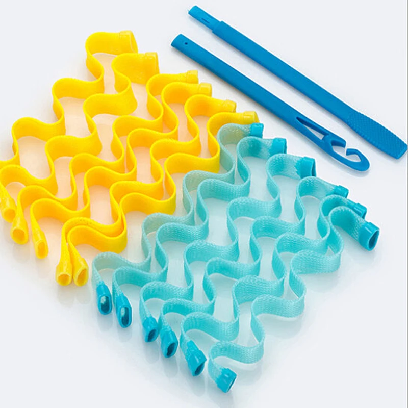

12 pcs /set Hair Curler Rollers Magic Spiral Curls Heatless with 2 pcs Hooks for Women