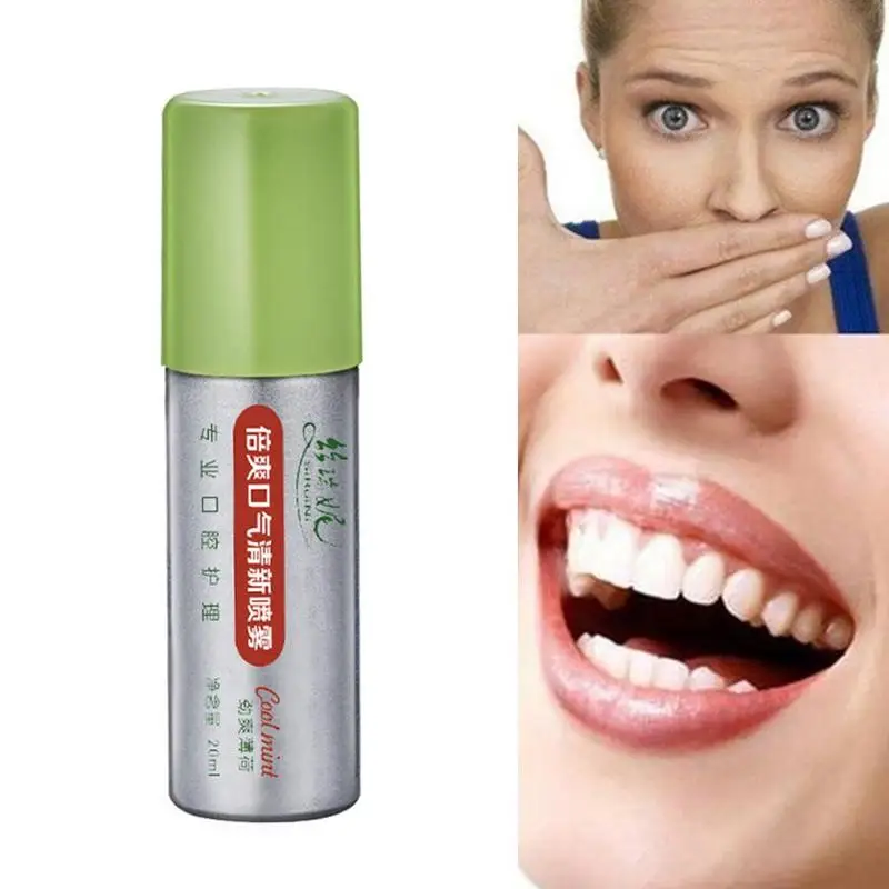 

20ml Breath Freshener Spray Mint Bad Odor Halitosis Treatment Mouth Clean N8V6