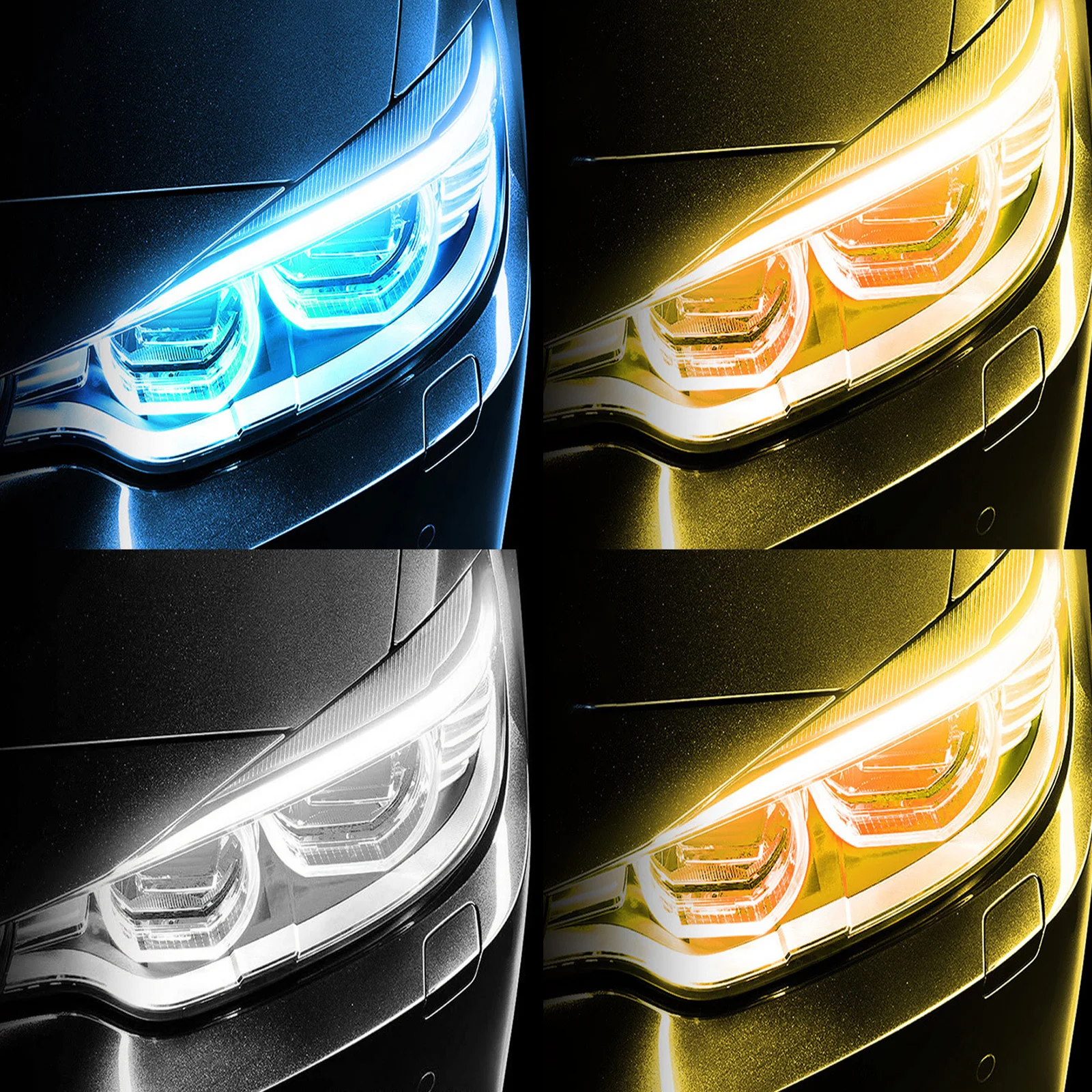 Автомобильные дневные ходовые огни Светодиодная лента DRL передняя фара s белый