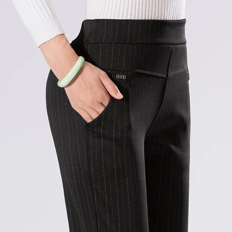 Женские шаровары с высокой талией повседневные Летние черные брюки-карандаш