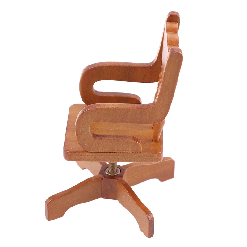 

1pc 1:12 Dollhouse Mini Furniture Miniature Rement Swivel Chair Armchair Can Be Rotated Children Baby Gift Toy