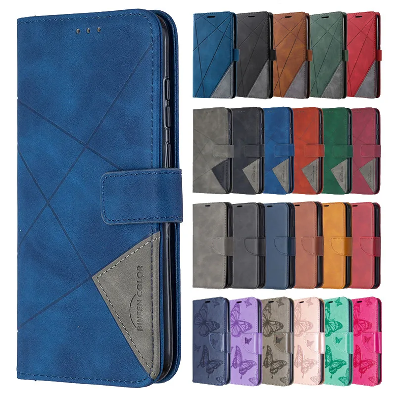 Бизнес Магнитный кожаный чехол для телефона с откидывающейся крышкой Samsung Galaxy A52