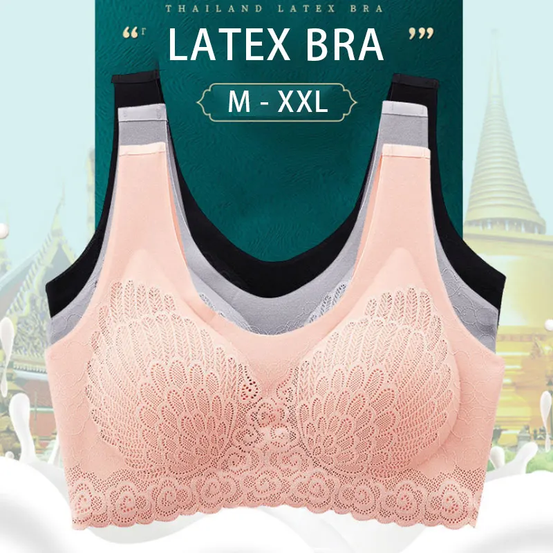 

MeooLiisy Seamless Lace Women Wireless Bra Thin Padded Sports Solid Color Crop Top Back Breathable Top Simple Lingerie