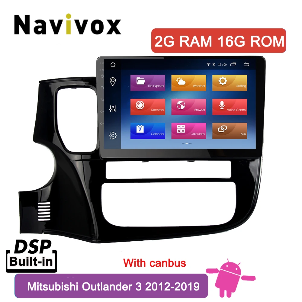 10," 2din Android 8,1 9,0 автомобильный dvd-плеер для Mitsubishi Outlander 3 2013 автомобильный Радио gps навигация wifi