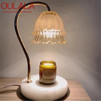 oulala contemporary table lamps marble candle desk lights led for home hotel bedroom decoration