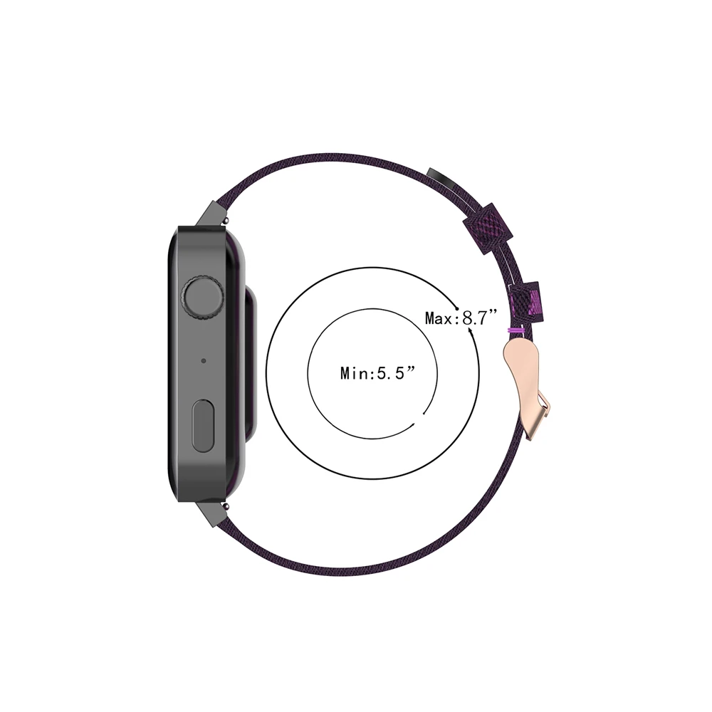 18 мм ремешок тканый нейлоновый для Xiaomi MI band часы Garmin Vivomove3S /4S ископаемых LG Ticwatch C2
