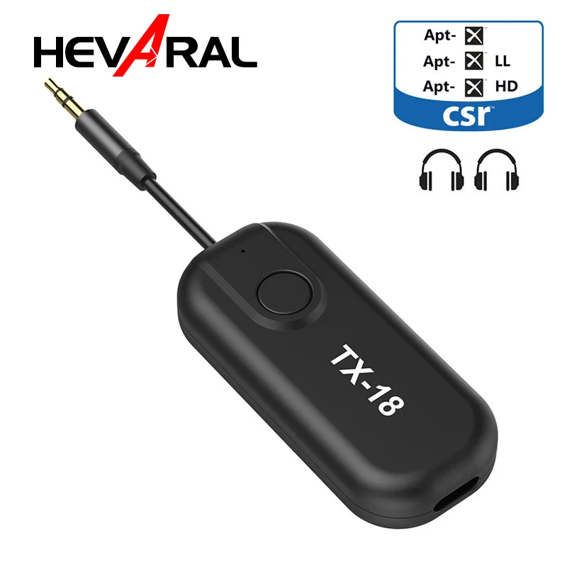

HEVARAL APTX CSR Blue'tooth 5,0 передатчик приемник стерео музыка для наушников ТВ аудио адаптер с 3,5 мм AUX беспроводной адаптер