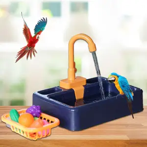 Кормушка для птиц, автоматическая ванночка для купания с краном, пищевой контейнер, аксессуар для птиц