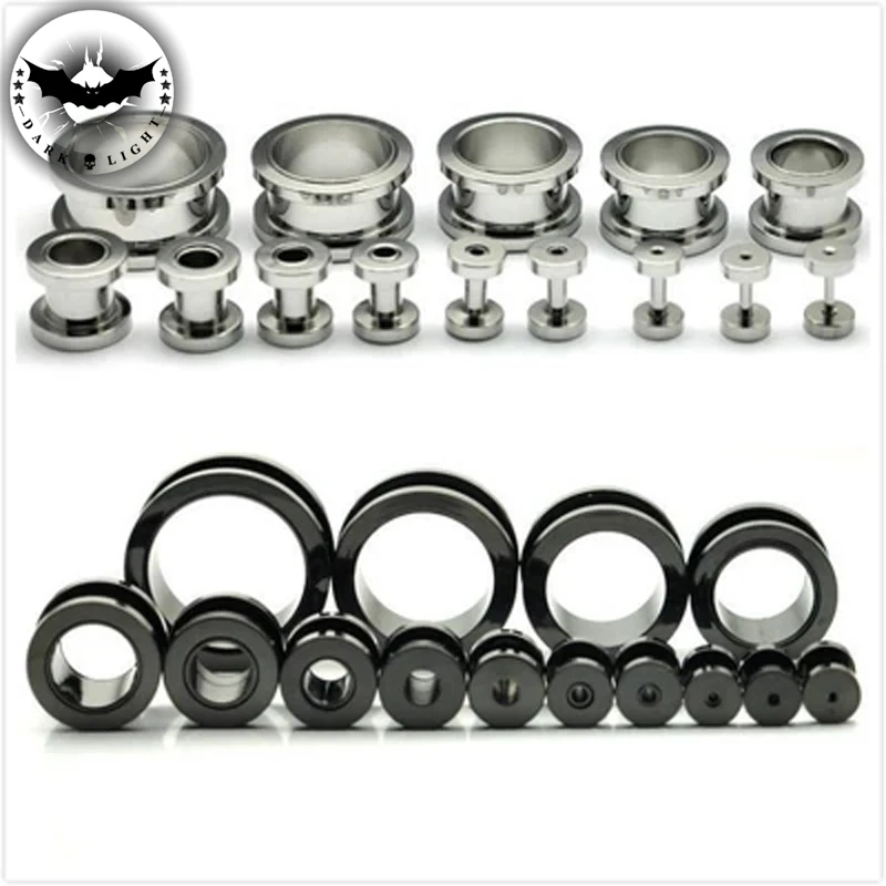 Pair Stainless Steel Ear Tunnel Plug Gauges Flesh Expansor Oreja Expander Reamer Real Septum Piercing 4mm-30mm | Украшения и