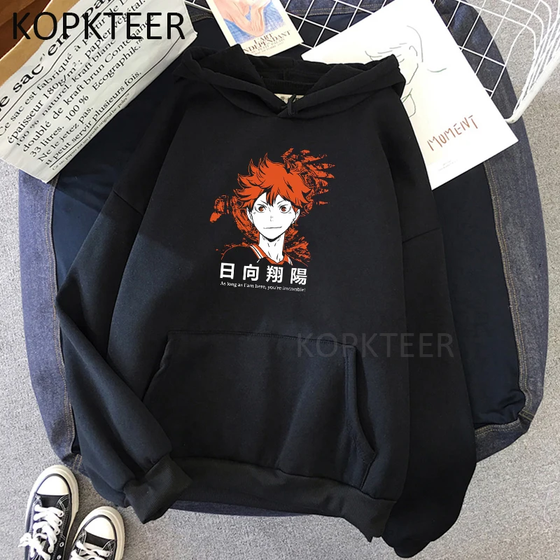 

Толстовки в стиле Харадзюку С Капюшоном Hinata Shoyo Haikyuu Kageyama Kawaii мультяшный принт Мужские Женские толстовки Повседневная одежда свитшоты с дли...