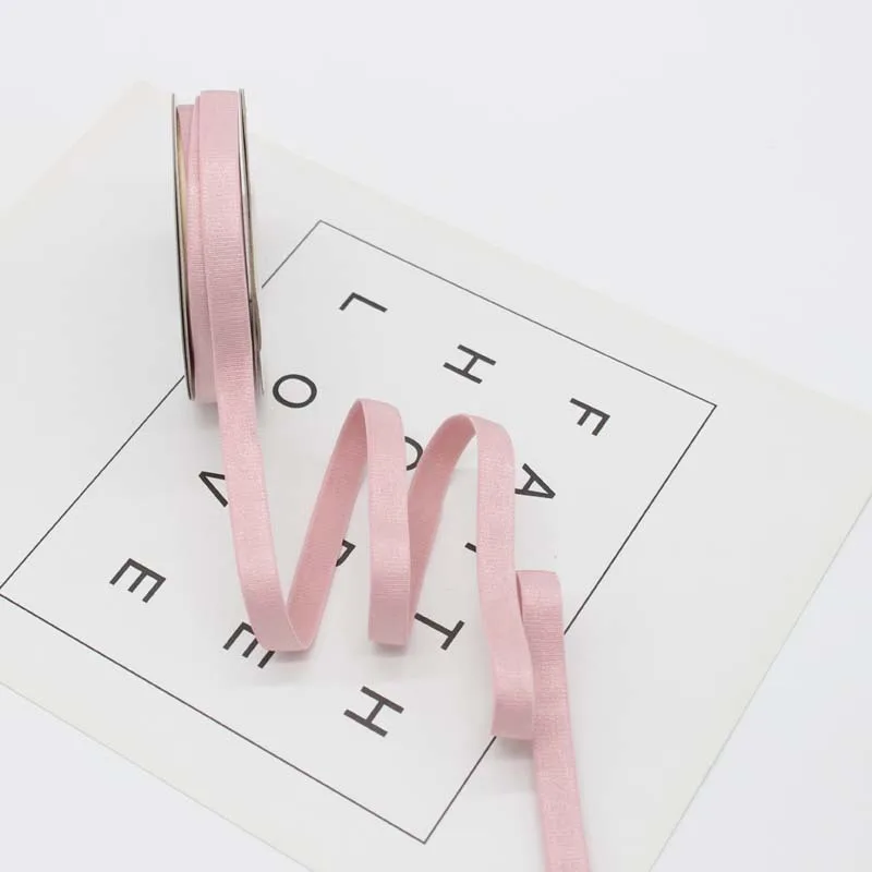 light pink Meetee 20 метров эластичные ленты 10 мм ширина для нижнего белья Наплечная бретелька для бюстгальтера ремни для купальников украшение для ноутбука DIY аксессуары - Цвет: light pink