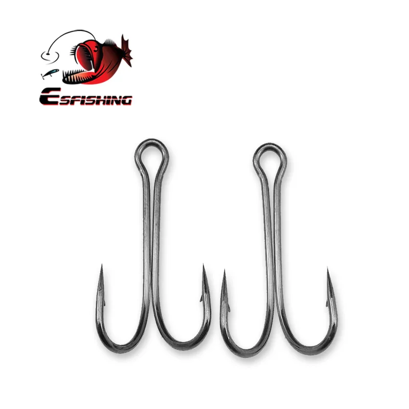 

KESFISHING 10pcs Long Shank Double Hook Weedless Fishing Hook Duple for Jig Bass Fish Hook fishing Tackle For Soft Lure